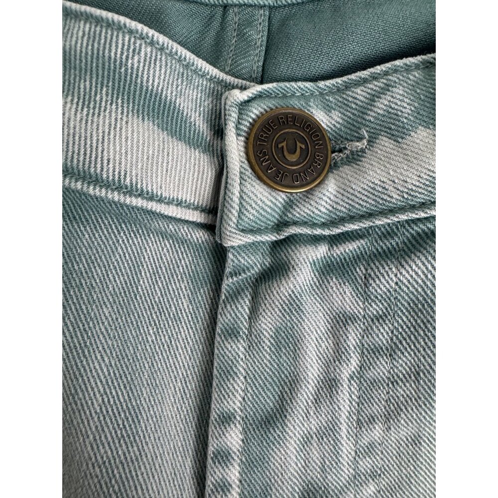 True Religion Womens Green Denim Shorts Sz 26 Cotton/Elastane NWT Made in Italy - Picture 3 of 16
